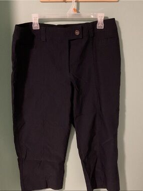 Navy Cropped Dress Pants